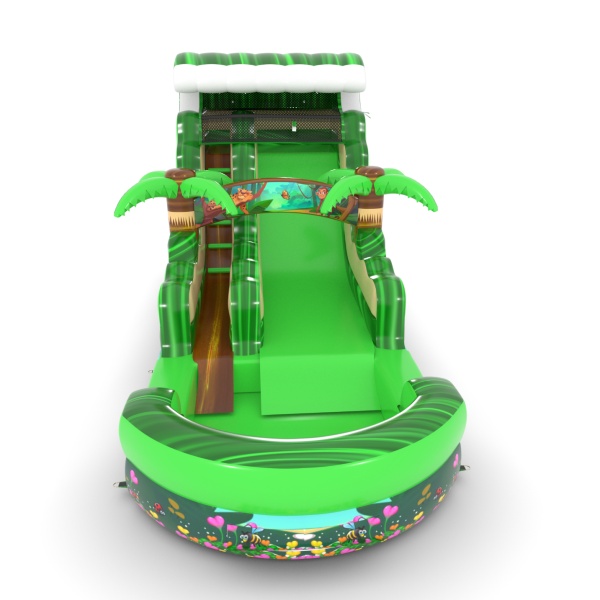 Toboggan gonflable aquatique avec imprimé safari