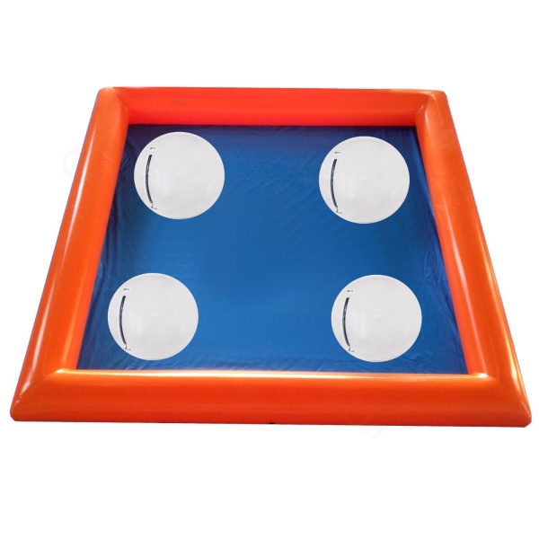 ENSEMBLE 4 boules aquatiques TPU Premium + piscine gonflable 6 × 6 m