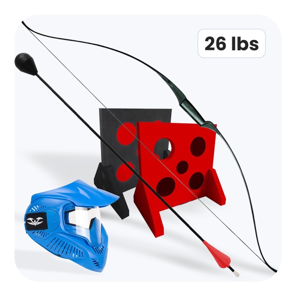ENSEMBLE Archery Tag Premium 26 lbs - pour 12 joueurs - flèches rapides