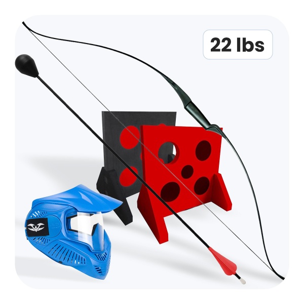 ENSEMBLE Archery Tag Premium 22 lbs - pour 12 joueurs - flèches rapides
