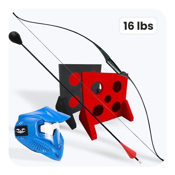 ENSEMBLE Archery Tag Premium 16 lbs - pour 12 joueurs - flèches rapides