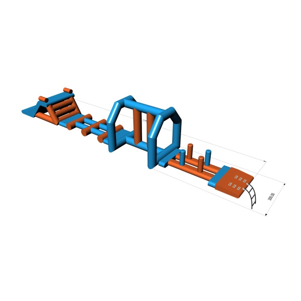 Parcours d'obstacles aquatique Pénte (17,5 x 3 m)