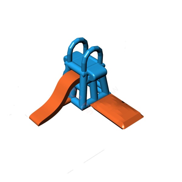 Toboggan avec coussin de saut - parcs aquatiques gonflables