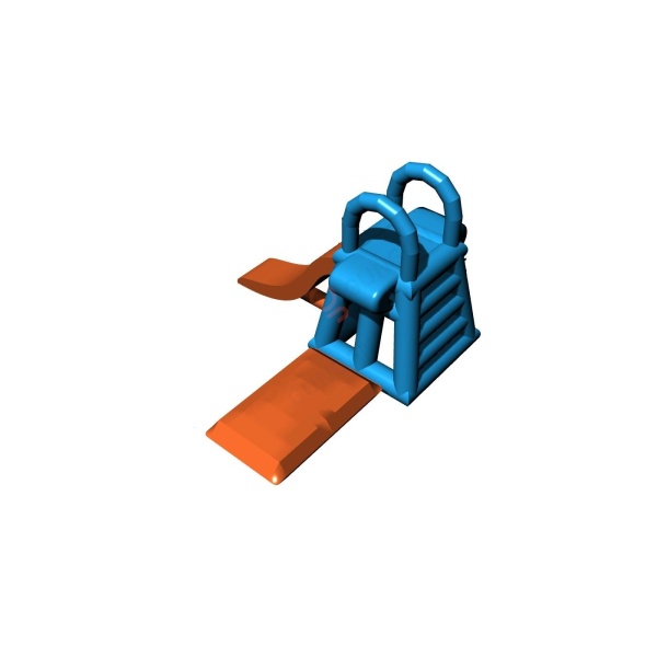 Toboggan avec coussin de saut - parcs aquatiques gonflables