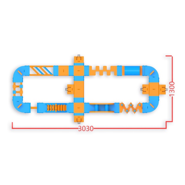Parc aquatique gonflable Ro (30 x 13 m)