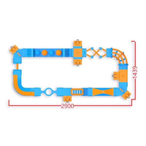 Parc aquatique gonflable Poséidon (29 x 14 m)