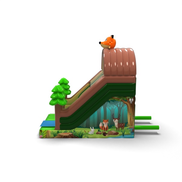 Toboggan gonflable avec imprimé sur le thème de la forêt