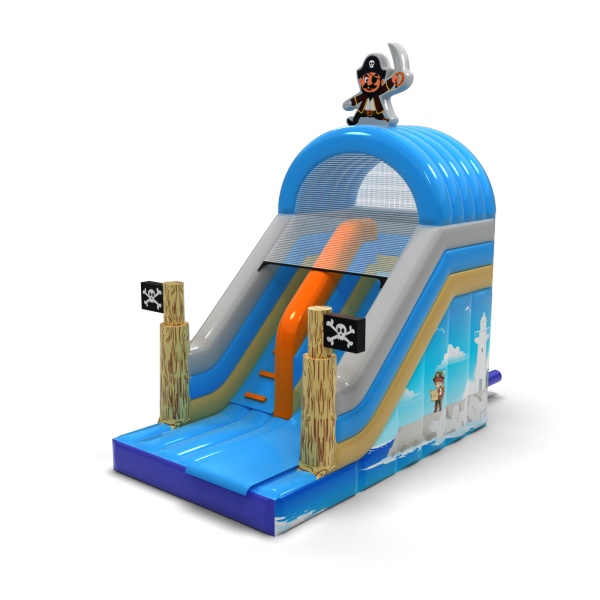 Toboggan gonflable pirate avec imprimé