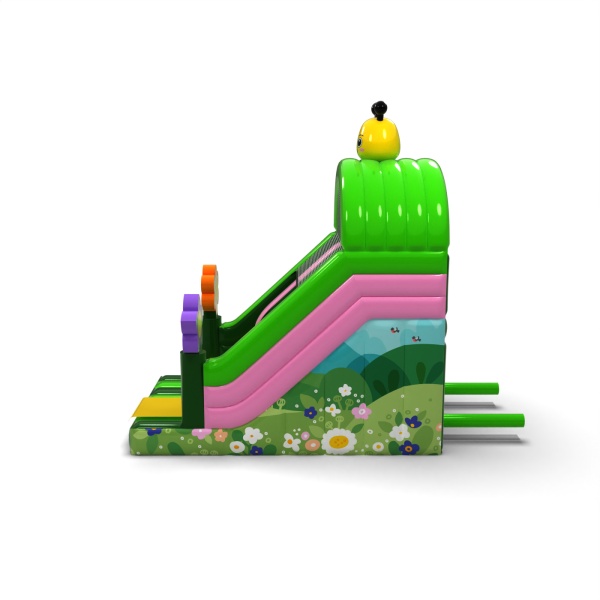 Toboggan gonflable avec imprimé sur le thème du printemps