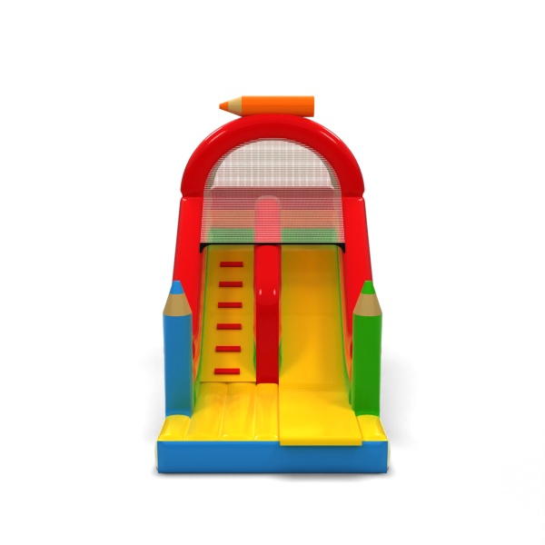 Toboggan gonflable sur le thème des crayons