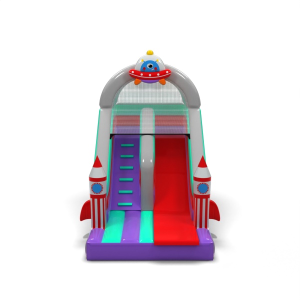 Toboggan gonflable avec imprimé sur le thème de l'espace