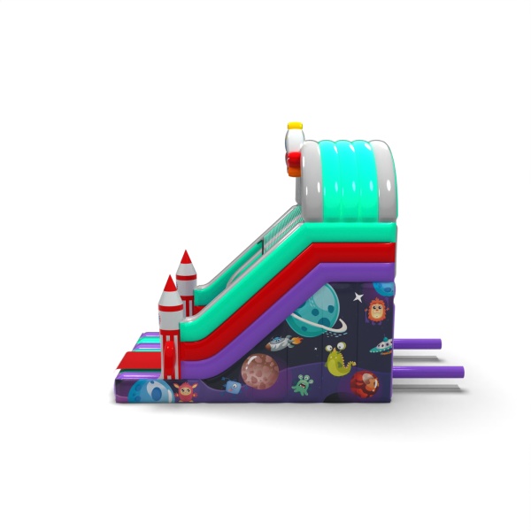 Toboggan gonflable avec imprimé sur le thème de l'espace