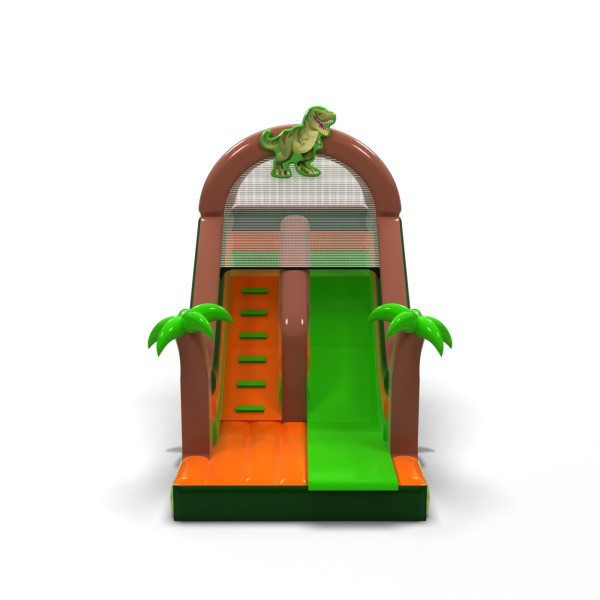 Toboggan gonflable avec imprimé sur le thème des dinosaures
