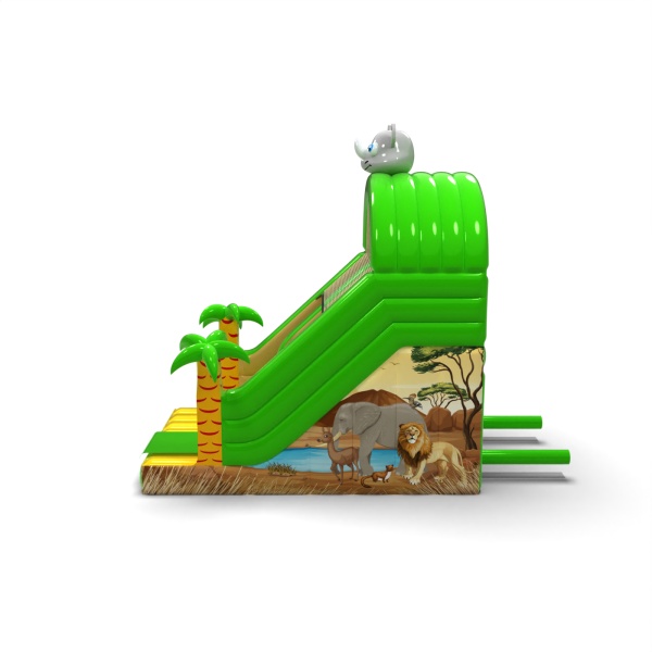 Toboggan gonflable avec imprimé sur le thème safari