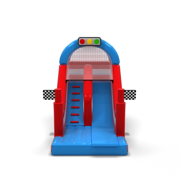 Toboggan gonflable avec imprimé sur le thème des voitures