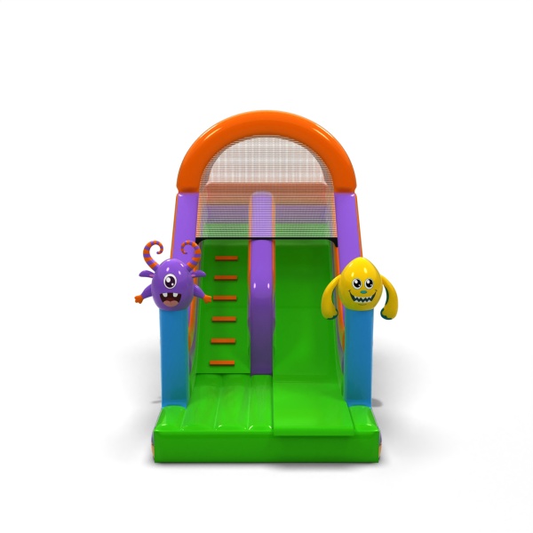 Toboggan gonflable avec imprimé sur le thème des monstres