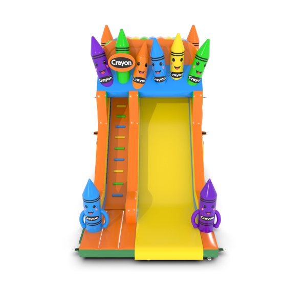 Toboggan gonflable Crayons de couleur