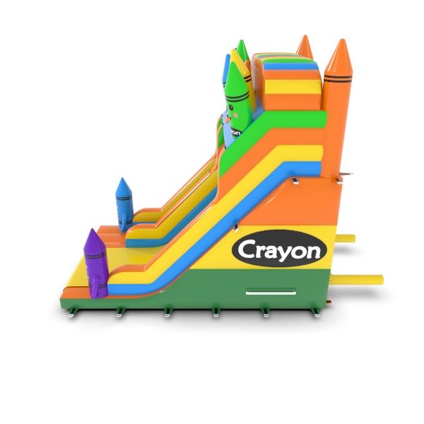 Toboggan gonflable Crayons de couleur