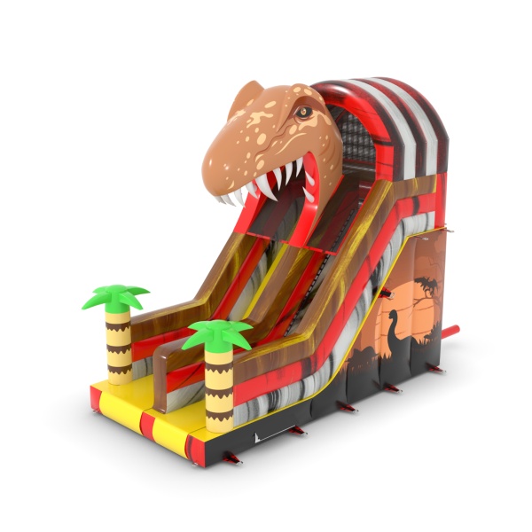Toboggan gonflable sur le thème dinosaures