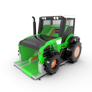 Toboggan gonflable Tracteur