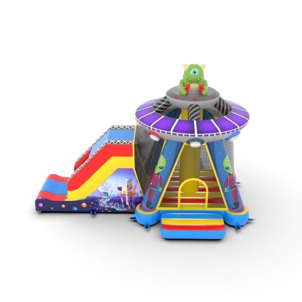 Château gonflable combo sur le thème de l'espace - 8 m