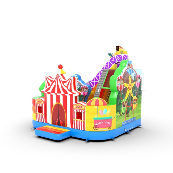 Gonflable avec toboggan combo Fête foraine