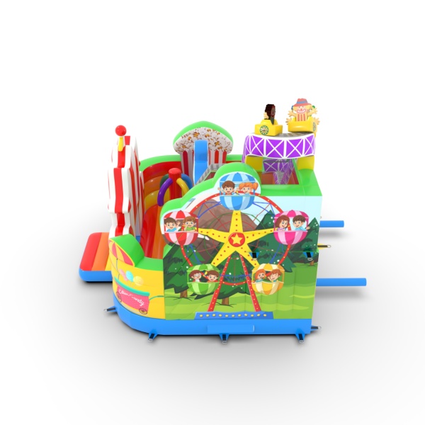 Gonflable avec toboggan combo Fête foraine