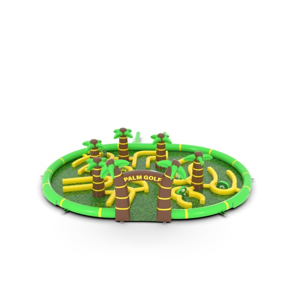 Mini-golf gonflable sur le thème safari