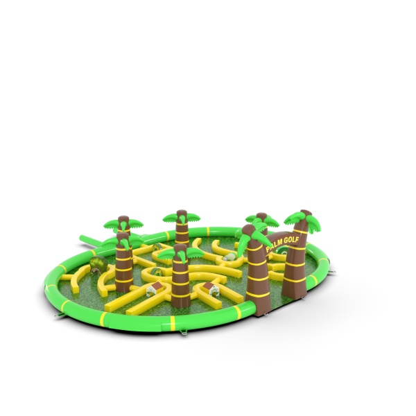 Mini-golf gonflable sur le thème safari