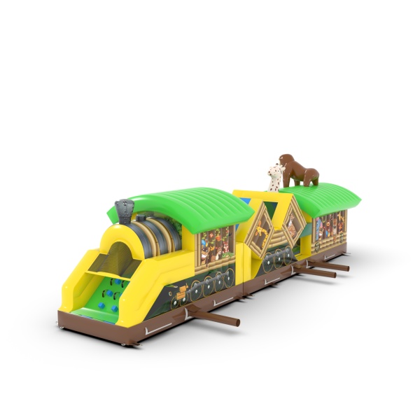 Parcours d'obstacles gonflable safari - 14,6 m