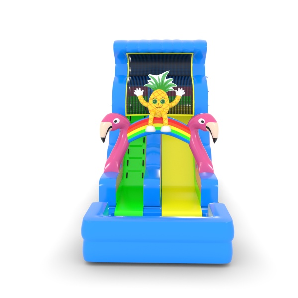 Toboggan gonflable aquatique sur le thème hawaïen