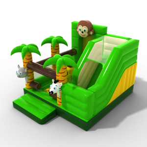 Gonflable avec toboggan - Jungle combo