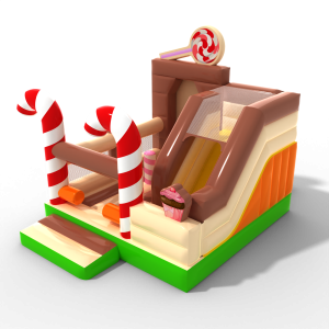 Gonflable avec toboggan -...