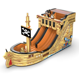Toboggan gonflable bateau pirate