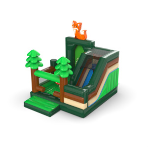 Gonflable avec toboggan - combo forêt