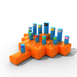 Jeu de cerceaux gonflables