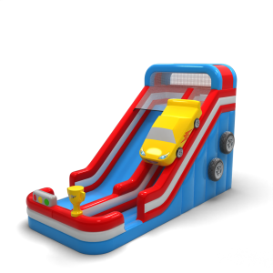 Toboggan gonflable agrandi sur le thème de la voiture