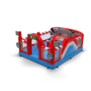 Aire de jeux gonflable 6x5 sur le thème de la voiture