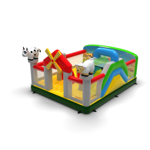 Aire de jeux gonflable 6x5 sur le thème de la ferme