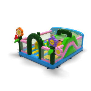 Aire de jeux gonflable 6x5 sur le thème du printemps