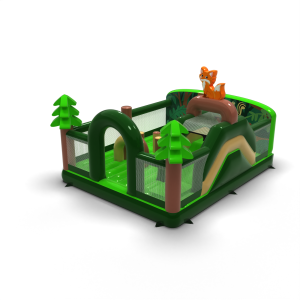 Aire de jeux gonflable 6x5 sur le thème de la forêt