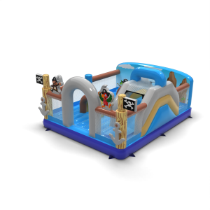 Aire de jeux gonflable 6x5 sur le thème des pirates