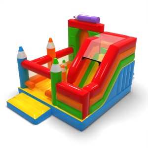 Gonflable avec toboggan -...