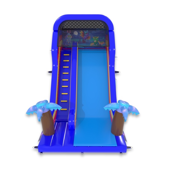 Toboggan gonflable agrandi imprimé sur le thème du pays magique